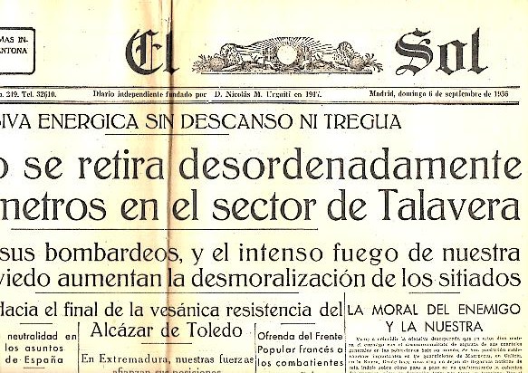 EL SOL. AO XX. N. 5942. 6-SEPTIEMBRE-1936.
