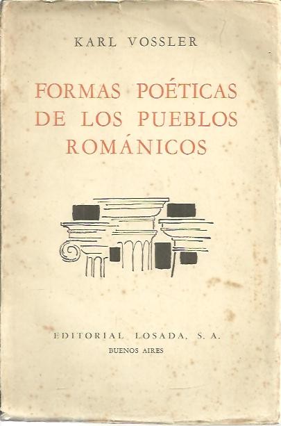 FORMAS POETICAS DE LOS PUEBLOS ROMANTICOS.