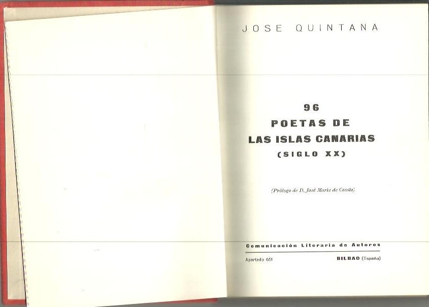96 POETAS DE LAS ISLAS CANARIAS. (SIGLO XX).