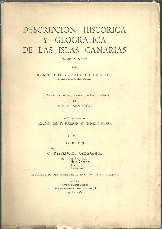 DESCRIPCION HISTORICA Y GEOGRAFICA DE LAS ISLAS CANARIAS.