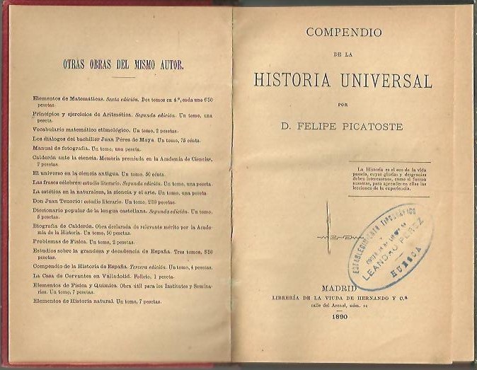 COMPENDIO DE LA HISTORIA UNIVERSAL.