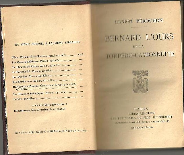 BERNARD L'OURS ET LA TORPEDO-CAMIONNETTE.