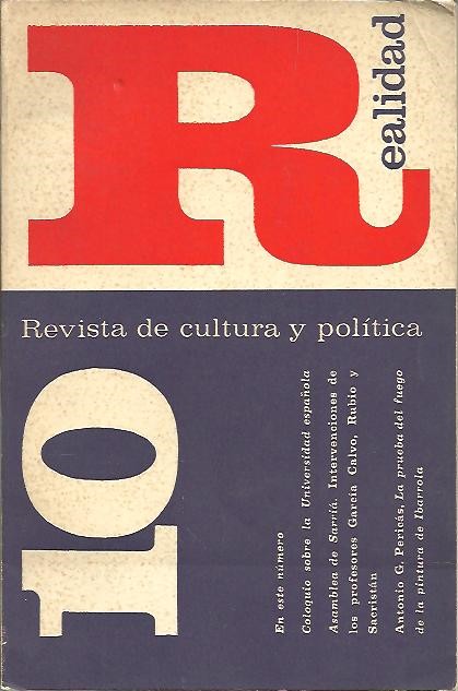 REALIDAD. REVISTA DE CULTURA Y POLITICA. N. 10.