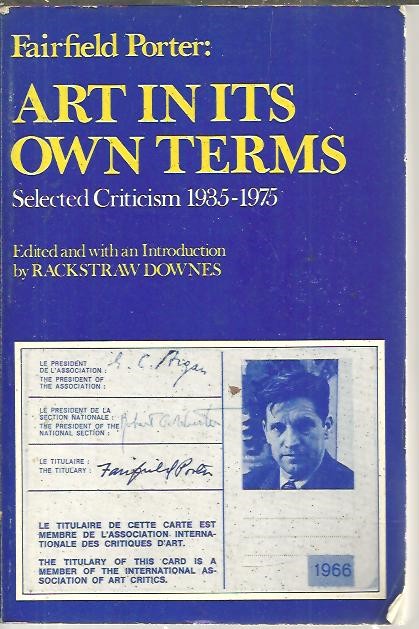 ART IN ITS OWN TERMS. SELECTED CRITICISM 1935 - 1975.
