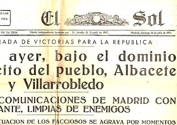 EL SOL. AÑO XX. N. 5905. 26-JULIO-1936.