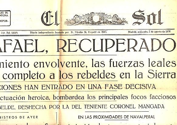 EL SOL. AÑO XX. N. 5914. 5-AGOSTO-1936.