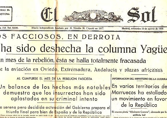 EL SOL. AÑO XX. N. 5926. 19-AGOSTO-1936.