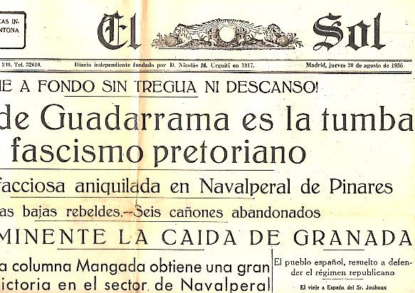 EL SOL. AÑO XX. N. 5927. 20-AGOSTO-1936.