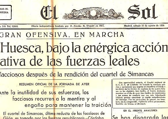 EL SOL. AÑO XX. N. 5929. 22-AGOSTO-1936.