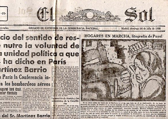 EL SOL. AÑO XXII. N. 6221. 24-JULIO-1938.