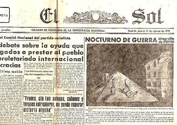 EL SOL. AÑO XXII. N. 6236. 11-AGOSTO-1938.