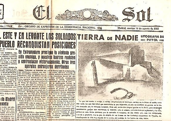 EL SOL. AÑO XXII. N. 6240. 16-AGOSTO-1938.