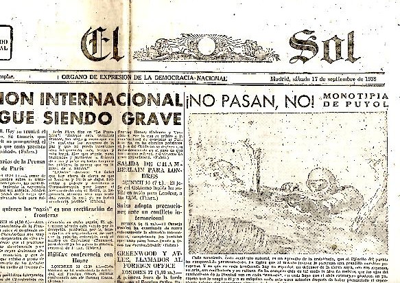 EL SOL. AÑO XXII. N. 6269. 17-SEPTIEMBRE-1938.