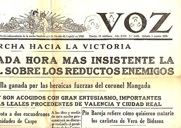LA VOZ. AÑO XVII. N.4856. 1-AGOSTO-1936.