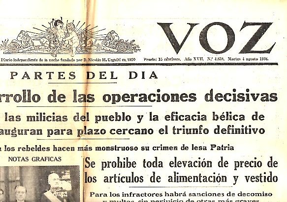 LA VOZ. AO XVII. N.4858. 4-AGOSTO-1936.