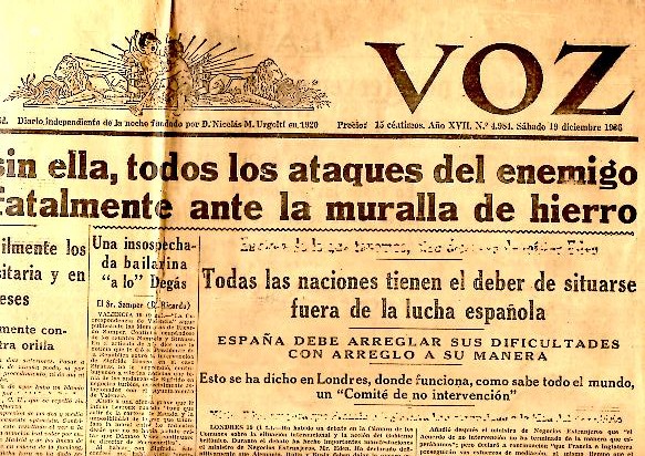 LA VOZ. AÑO XVII. N.4984. 19-DICIEMBRE-1936.