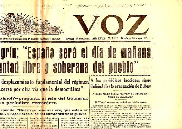 LA VOZ. AÑO XVIII. N. 5122. 23-MAYO-1937.