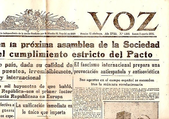 LA VOZ. AO XVIII. N. 5183. 2-AGOSTO-1937.