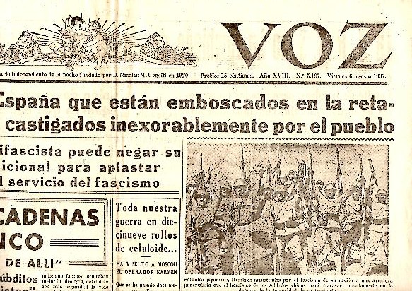 LA VOZ. AÑO XVIII. N. 5187. 6-AGOSTO-1937.