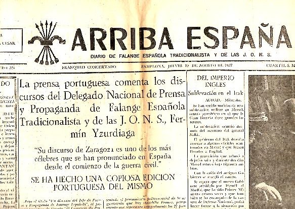 ARRIBA ESPAÑA. AÑO II. N. 324. 19-AGOSTO-1937.