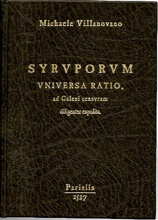 SYRUPORUM UNIVERSA RATIO.