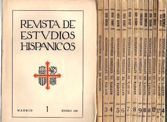 REVISTA DE ESTUDIOS HISPANICOS. N. 1 AL 14.