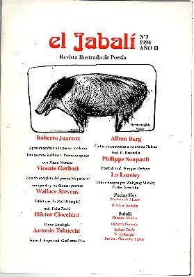 EL JABALI. REVISTA ILUSTRADA DE POESIA. N. 3. 1994. AÑO II.