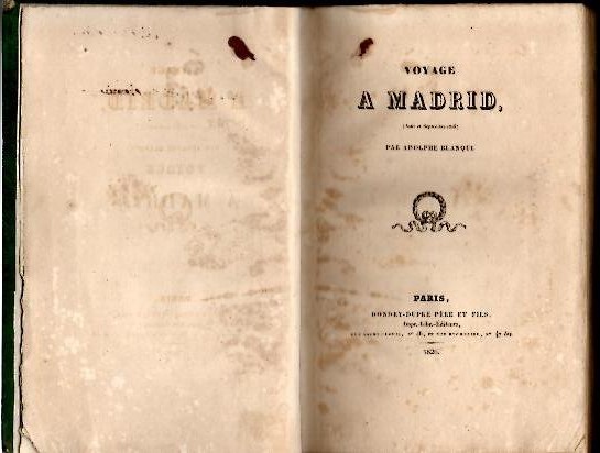 VOYAGE A MADRID (AOUT ET SEPTEMBRE 1826).