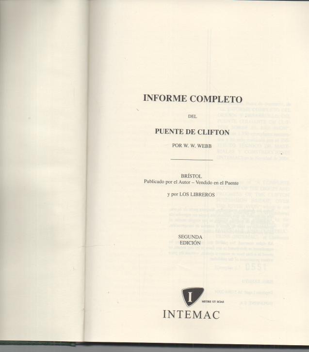 INFORME COMPLETO DEL PUENTE DE CLIFTON.
