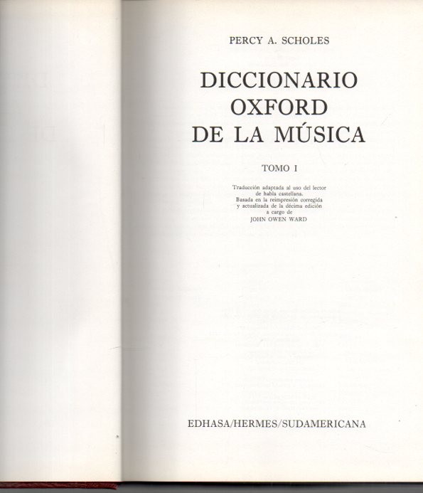 DICCIONARIO OXFORD DE LA MUSICA.