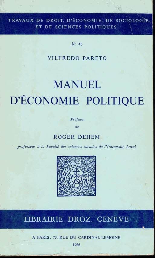 MANUEL D'ECONOMIE POLITIQUE.