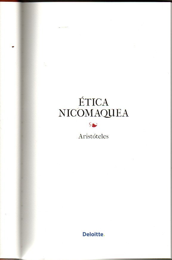 ETICA NICOMAQUEA.